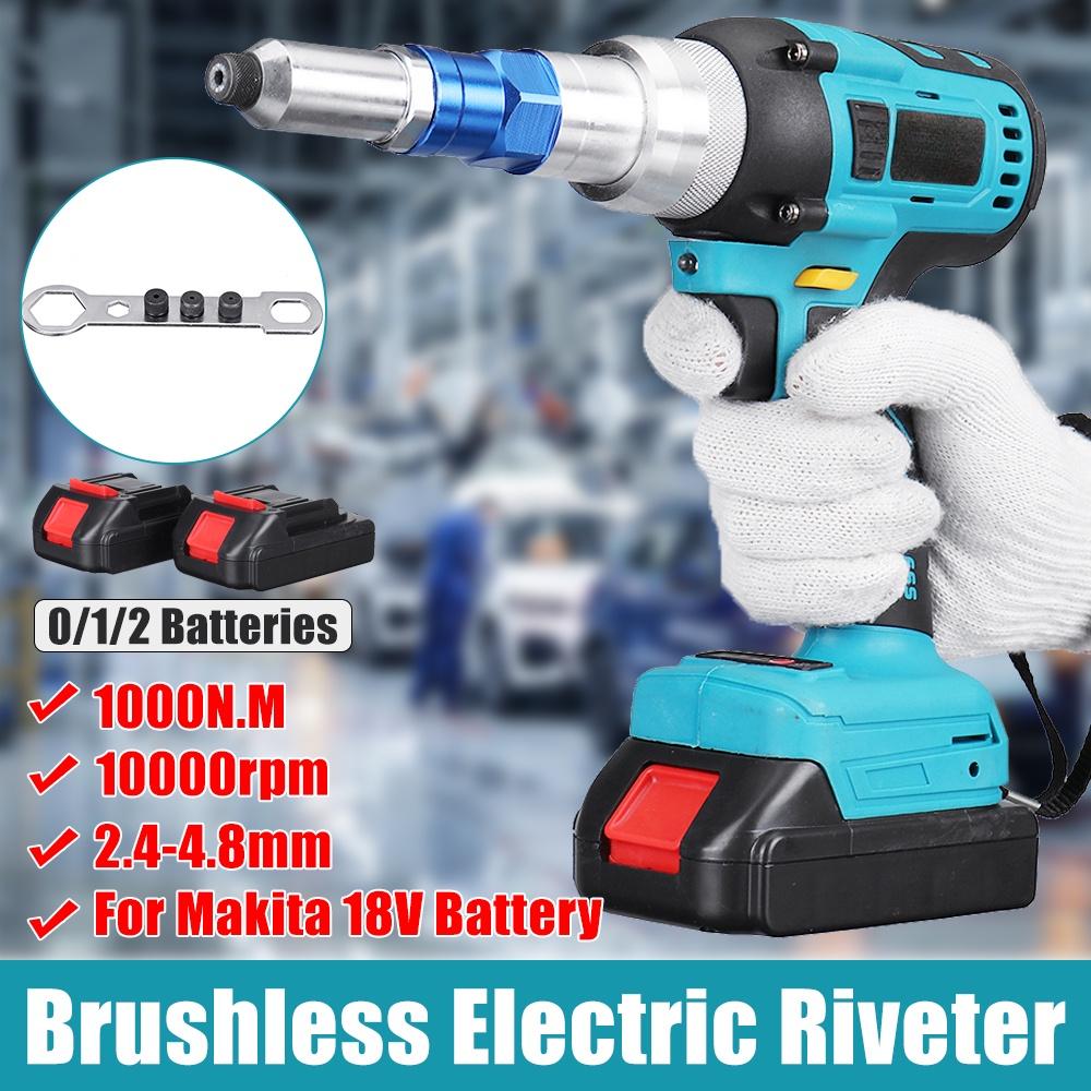 110V/220V 2.4-4.8mm 88VF 1000NM Cordless Electric Rivet Rivet Nut Drill Insert Nut Pull Riveting Tool