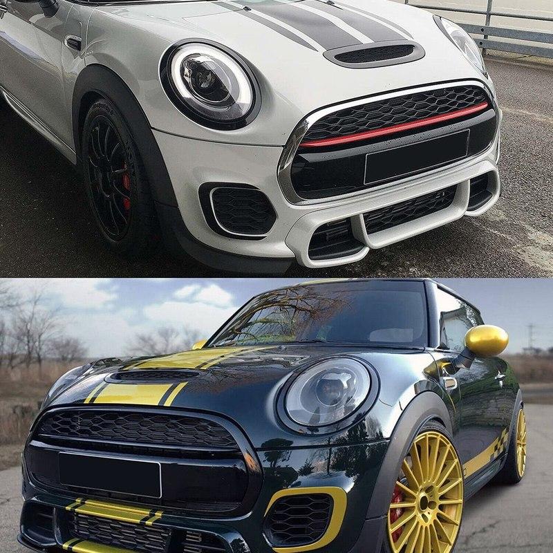 1Pair Headlight Trim Ring Decor Black ABS For 2014- MINI Cooper S F55 F56 F57