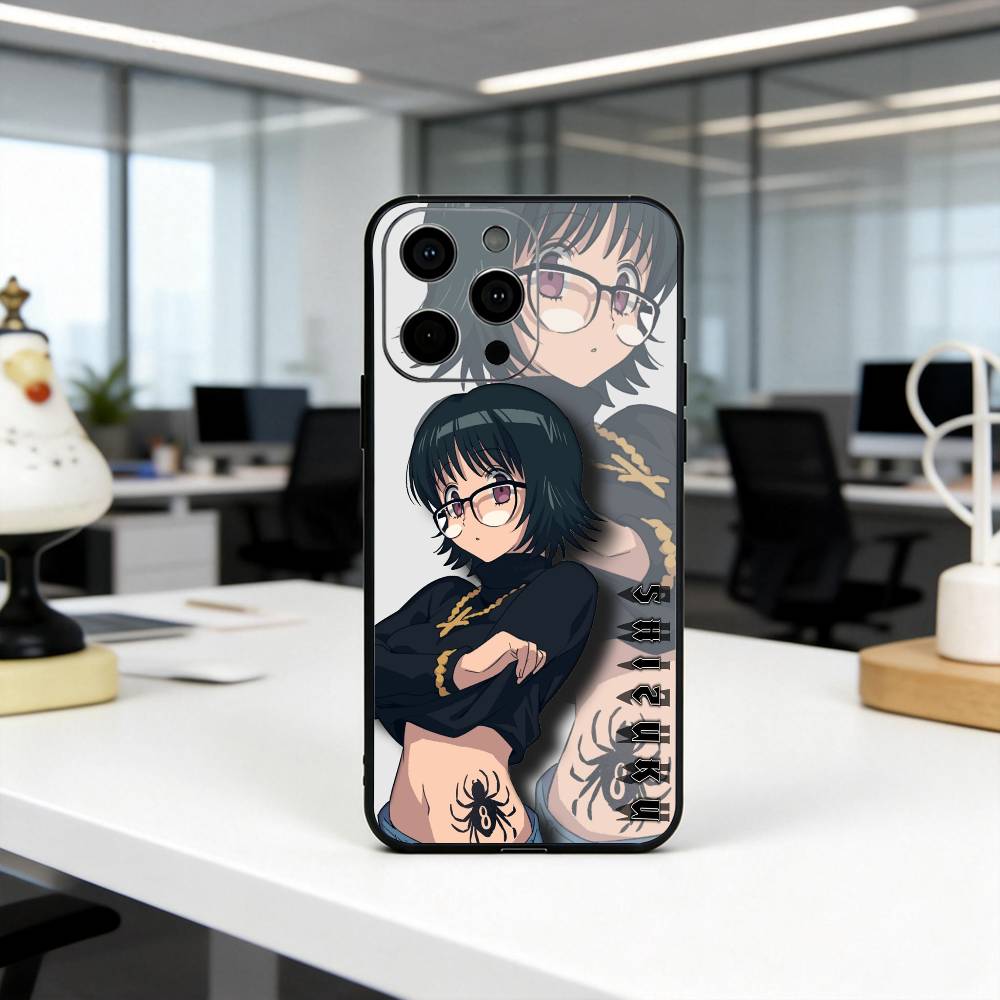 S-Shizuku H-Hunter Murasaki Hunter Phone Case For iPhone 17,16,15,14,13,12,11 Plus,Pro Max,XS,Soft Silicone Black Cover