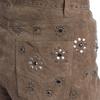 Suede Shorts with Metal Appliqués RWBS00020 for Women