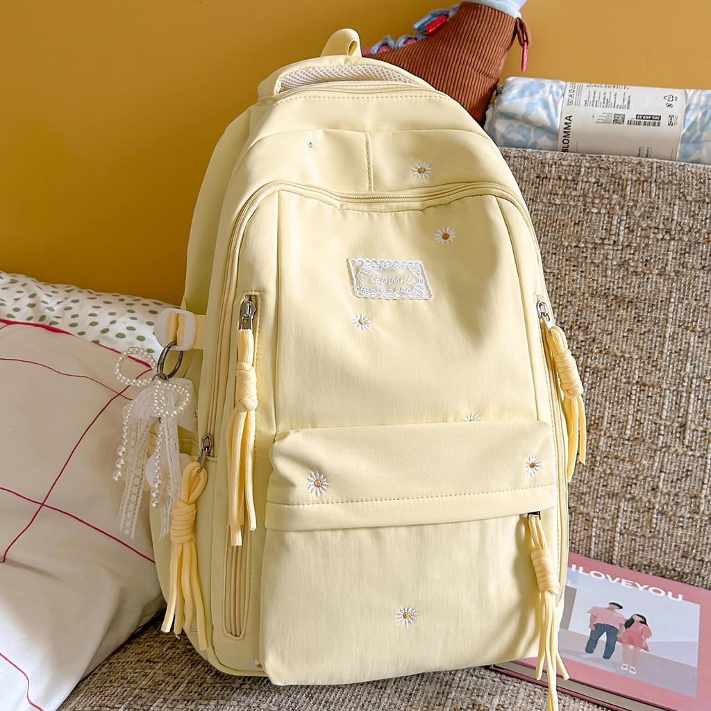 Schoolbag New Japanese ins Small Fresh Casual Backpack Girls Junior High School Student School Bag Travel Lightweight Trendy Backpack
