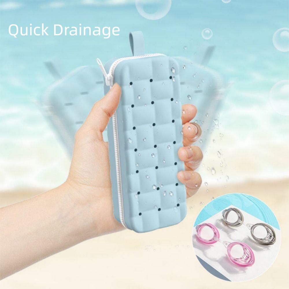 Double-sided Swimming Glasses Box Large Capacity Goggles Organizer  Make Up Brush