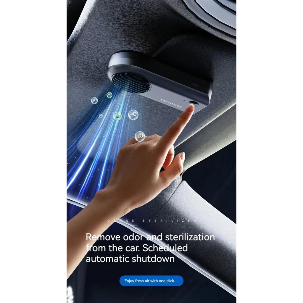 Καθαριστής Όζοντος Αυτοκινήτου, Ηλεκτρονικός Έξυπνος Αποσμητικός Χώρου USB για Σπίτι/Αυτοκίνητο, Καθαρισμός Οσμών, 10W 5V 1200mAh Χαμηλού Θορύβου και Αθόρυβος, Μπορείτε να Απολαύσετε τον Φρέσκο Αέρα όπως στη Φύση
