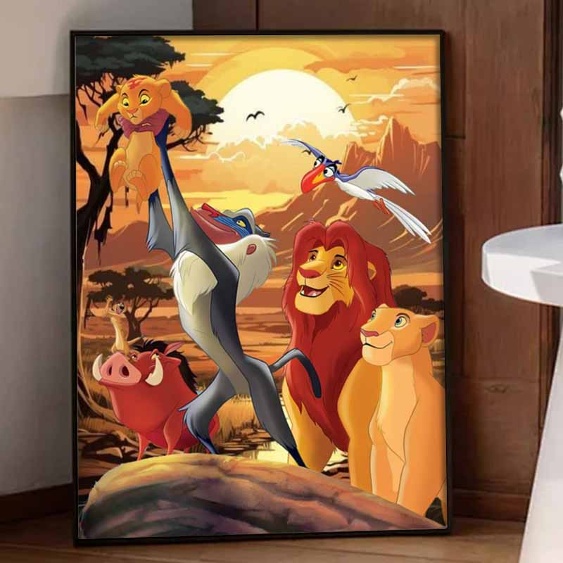 Disney Diamond Painting Set Lion King Classic Home Decor Craft, Perfect Handmade DIY Gift Idea
