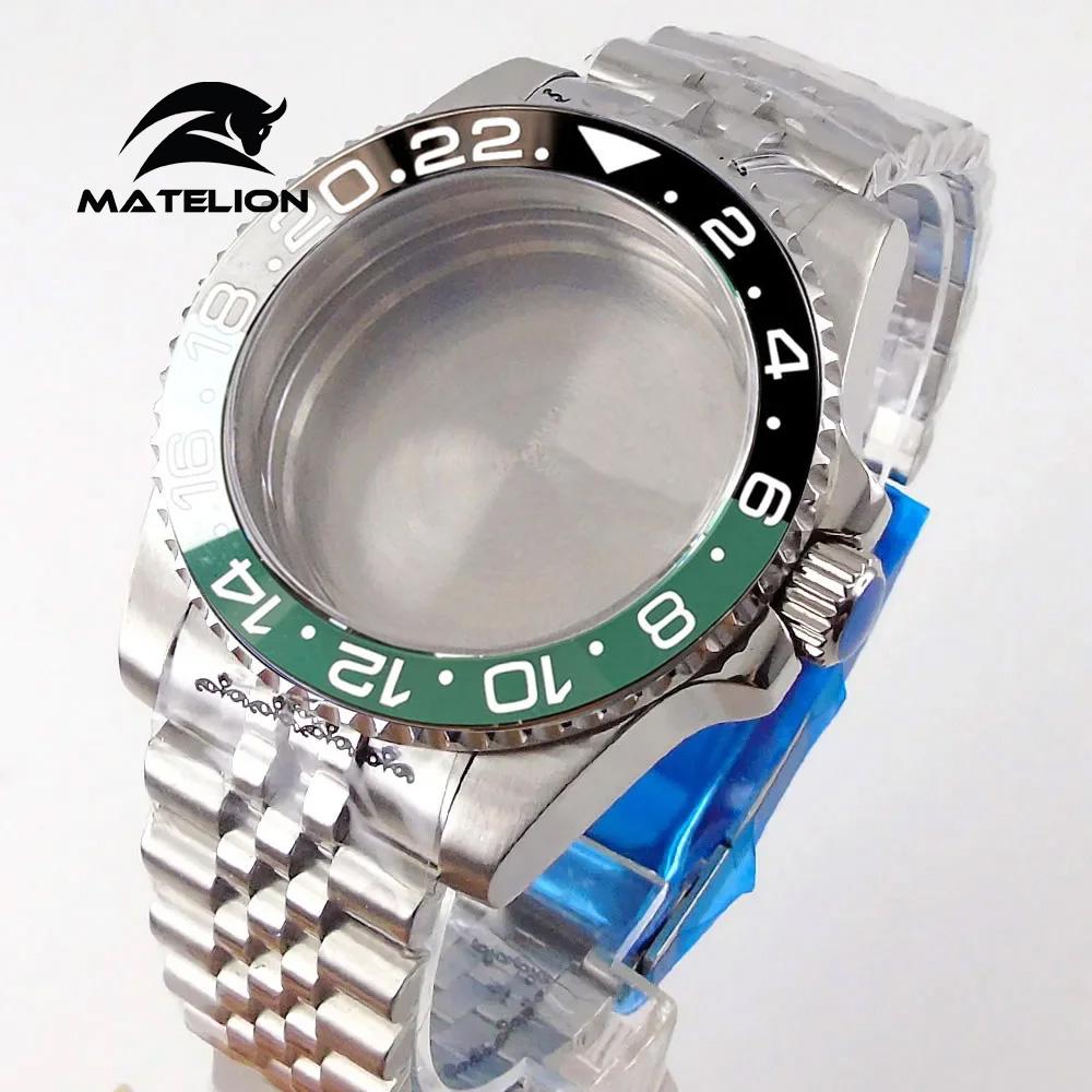 Matelion 200M Diving Case 40mm Fit NH35 NH36 NH34 GMT ETA 2824 PT5000 Watch Case Jubilee Bracelet Sapphire Glass Slide Buckle