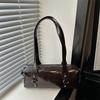 Casual Leather Underarm Bag Large Capacity Y2K Shoulder Bag Metal Buckle Women Handbag