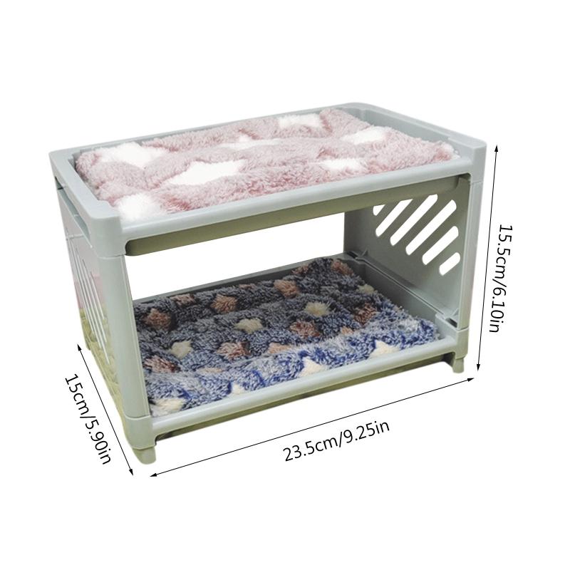 Hamster Bed House Bunk Bed Small Animal Warm Bed House Cage Nest Blanket Bed Small Pet House Animals Hamster