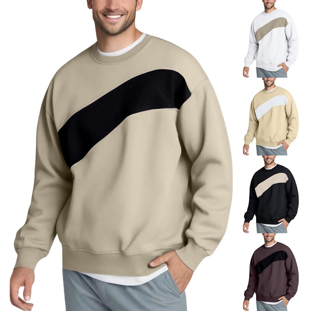 Men's Hoodie Loose Casual Long Sleeved Round Neck