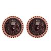 Geometry Round Shape Earrings Elegant French Style Earrings Sweet Vintage Purple Earrings  Women