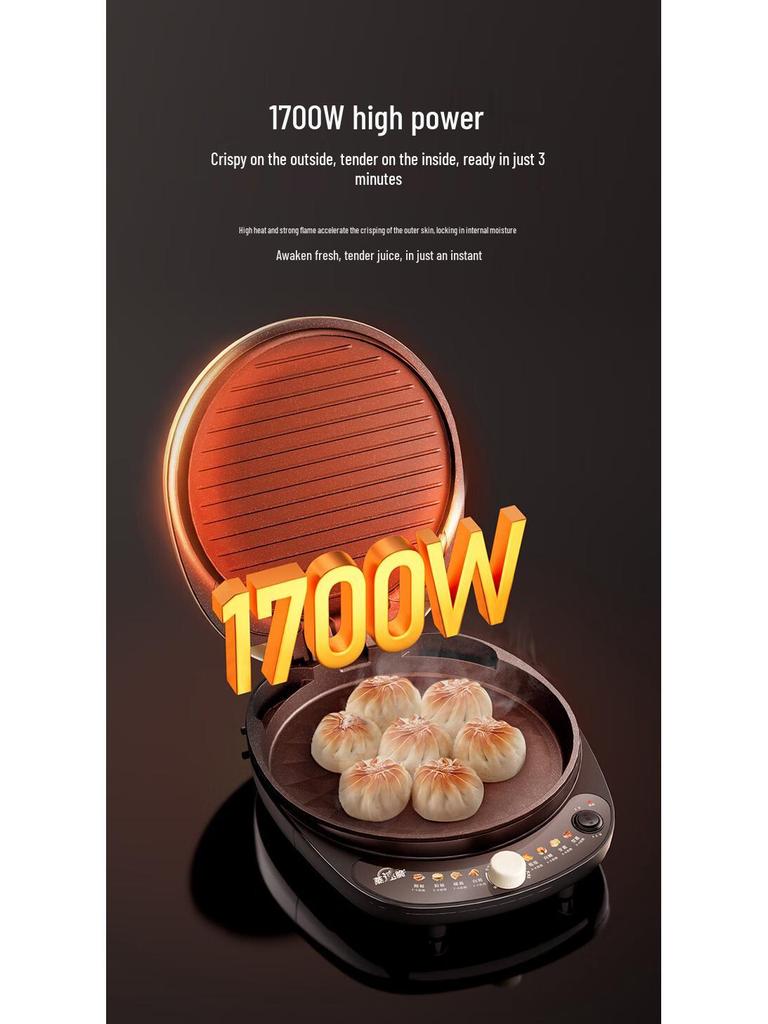 Midea Double-Sided Electric Griddle & Pancake Maker - Large Size Waffle Frying Pan