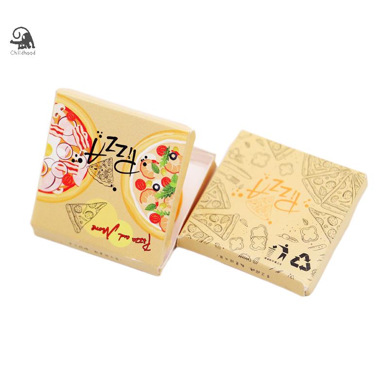 1Set 1:12 Puppenhaus Miniatur Pizza mit Verpackungsbox Modell Küche Lebensmittel Dekor Spielzeug Puppenhaus Zubehör Kinder Rollenspiel Spielzeug