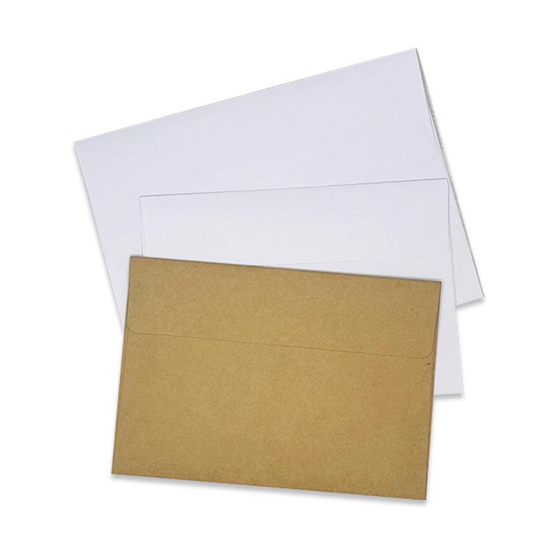 Western Style Double-Sided Coated White Envelope 100g, Kraft Paper Invitation Envelope 130g.