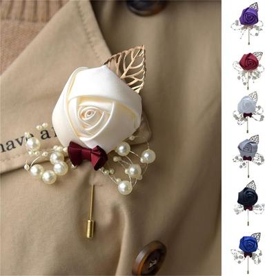 Ženy Muži Přívěsek Dárek Módní Doplňky Květ Růže Korsáž Ženich Nevěsta Brož Svatba Boutonniere
