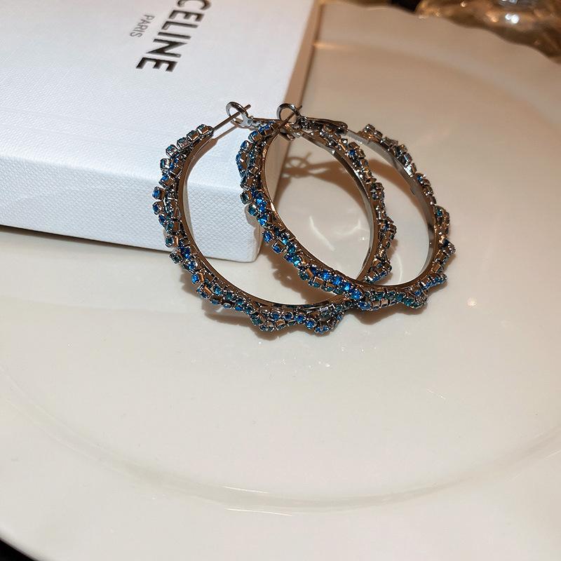 Hochwertige Silbernadel Zirkon Blume Fransenohrringe Europäische und Amerikanische Leichter Luxus Temperament Ohrringe Retro Nischenohrringe