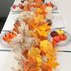 2Pcs Artificial Autumn Fall Maple Leaf Garland Artificial Maple Leaf Vine Garland Fall Leaves Decor Garland for Home Garden
