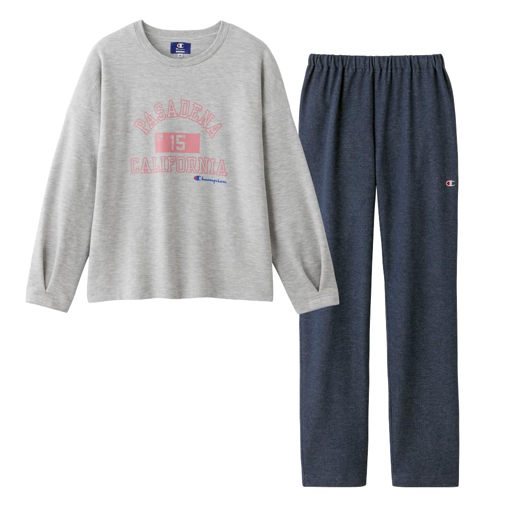 

Champion Лонгслив и брюки CVC Картонный трикотаж Серый OL8824 Женская одежда для дома,
