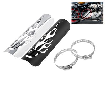 Motorcycle Flame Exhaust Pipe Heat Shield Cover Guard Protector for Honda Harlei Chopper Touring
