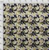 oneOone Georgetta Wiskoza Czarna Tkanina Kwiaty Projekty Rękodzielnicze do Szycia Nadruki na Tkaninie na Metry 42 Cale