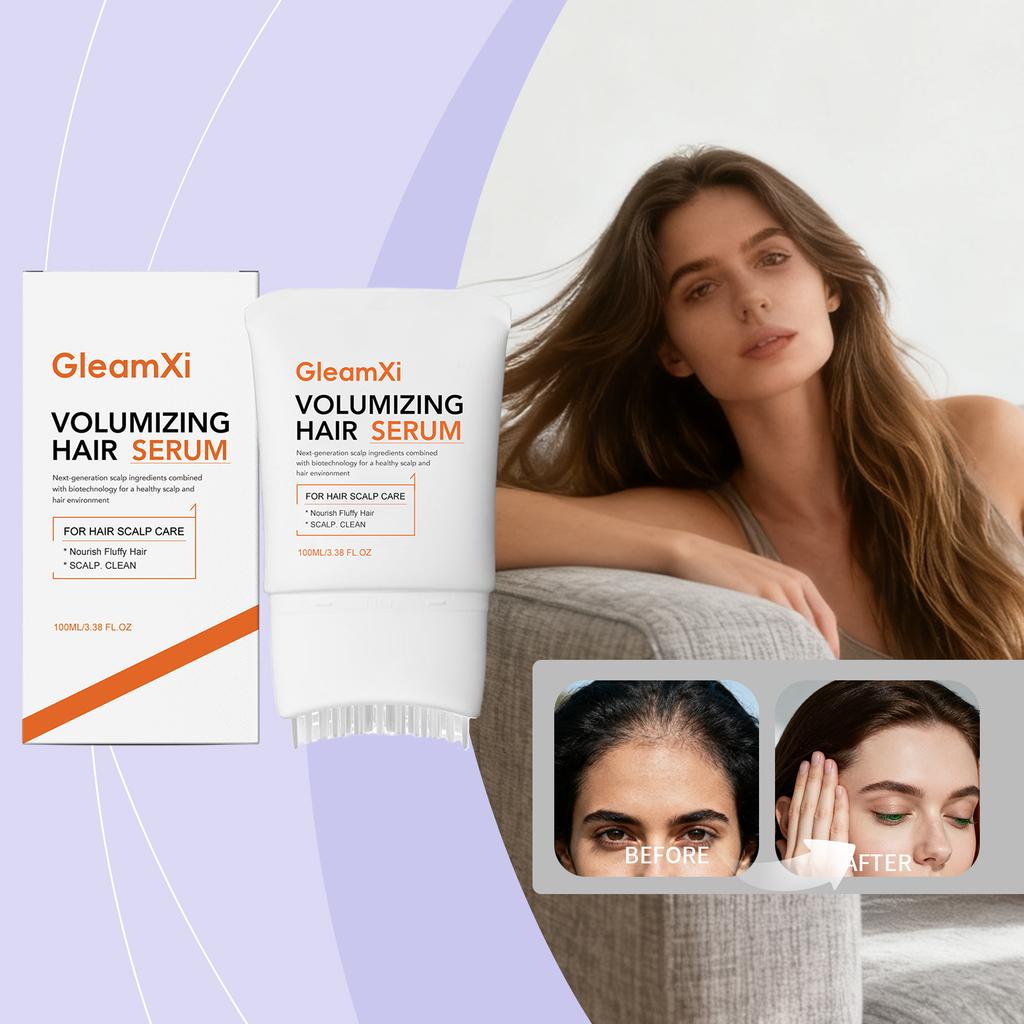 GleamXi Hair Volumizing Essence - Nourishing Frizzy Hair Strands, Moisturizing Soft Lightweight, Care Essence