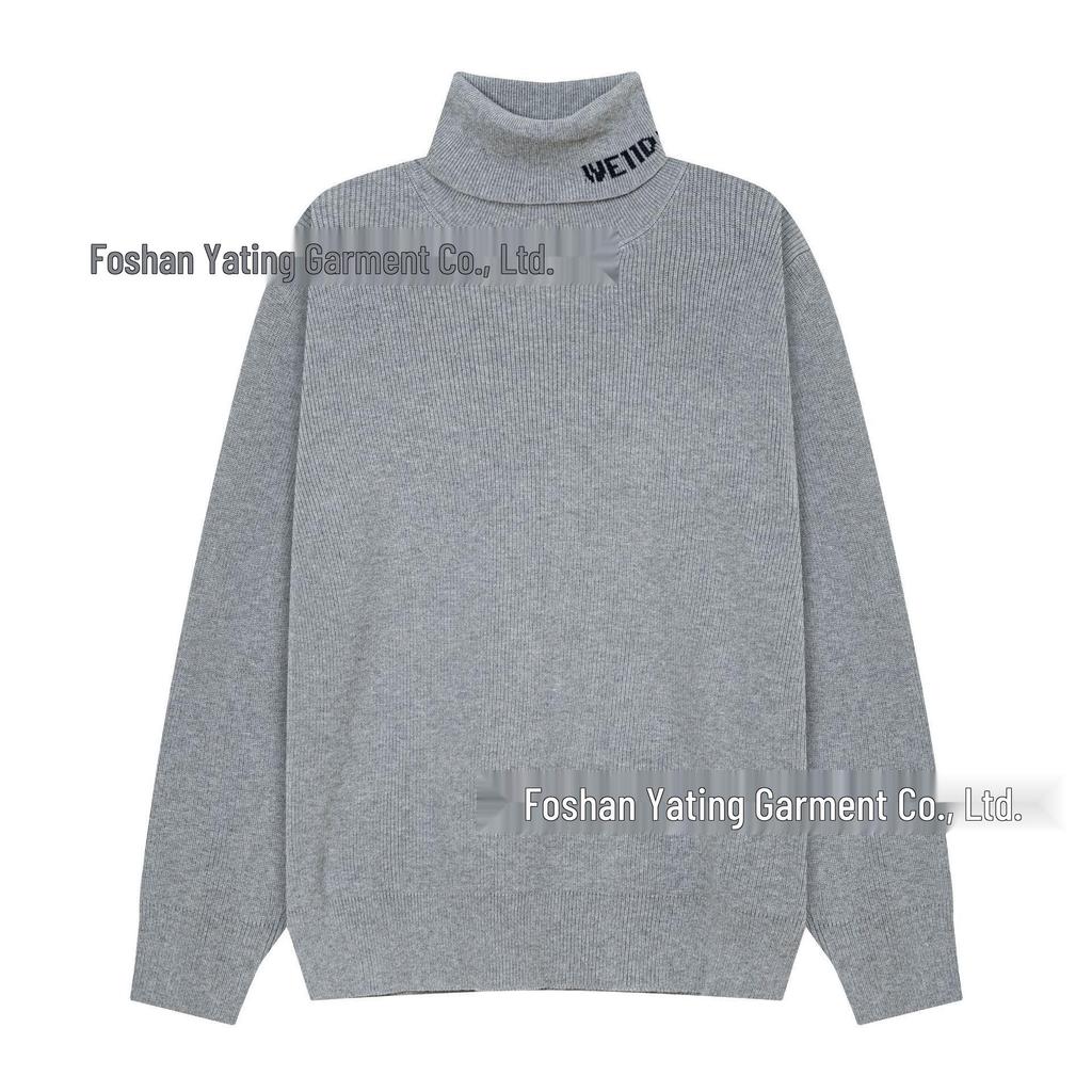 25th Anniversary Logo Embroidered Wool Knit Zip-Up Hoodie Sweater