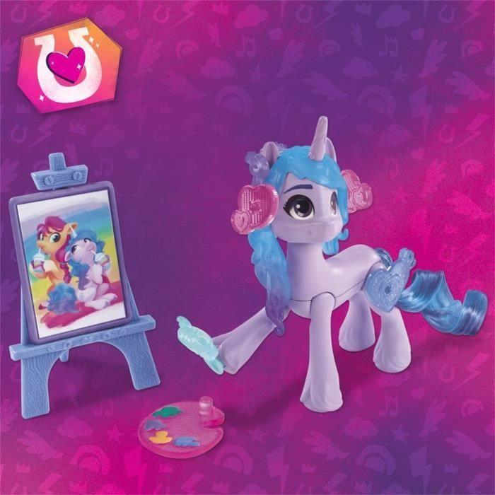 Figurine - hasbro - izzy moonbow - licorne - 7,5 cm - accessoires de mode