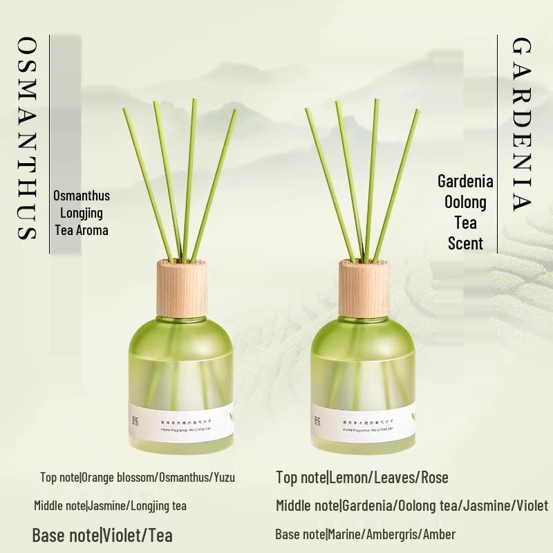 Jasmine Tea & Gardenia Aromatherapy Essential Oil Diffuser: Long-lasting Fragrance for Home, Bedroom, or Bathroom