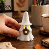 LED Pumpkin Night Light Halloween Ghost Decoration, Up Cute Spooky Figurine with Whimsical Fall Table Centerpiece Pumpkin/Lantern for Tiered
