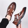 Fashion Solid Color Men's Dress Shoes 2024 Summer New Cowhide Hollow Leather Shoes Sandals Fashion Casual Designer Shoe Male