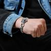 Unique Chinese Style Bangles Domineering Thick Chain Tiger Head Charm Bracelet For Men Manly Banquet Jewelry