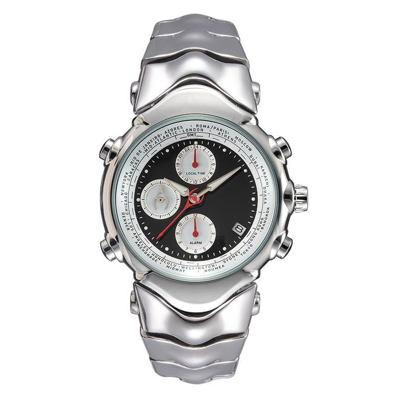 Y2k Alien Multifunctional Six Needles Quartz Watch Mens Fashion Alien Dial Unique Special Blade Creative Shape Men Watch Clock
