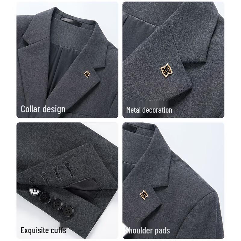 ROMON Men's Business & Wedding 3-Piece Suit Set