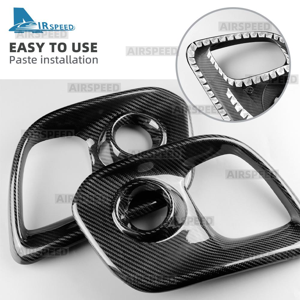 Real Hard Carbon Fiber Sticker For Abarth 595 695 2017 2018 2019 2020 2025 2025 2025 2025 LHD RHD Car Front Fog Lamp Cover 1Pair