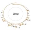 Bohemian Ethnic Style Starfish Conch Pearl Adjustable Chain Belt  Beach Holiday Gift Accessories