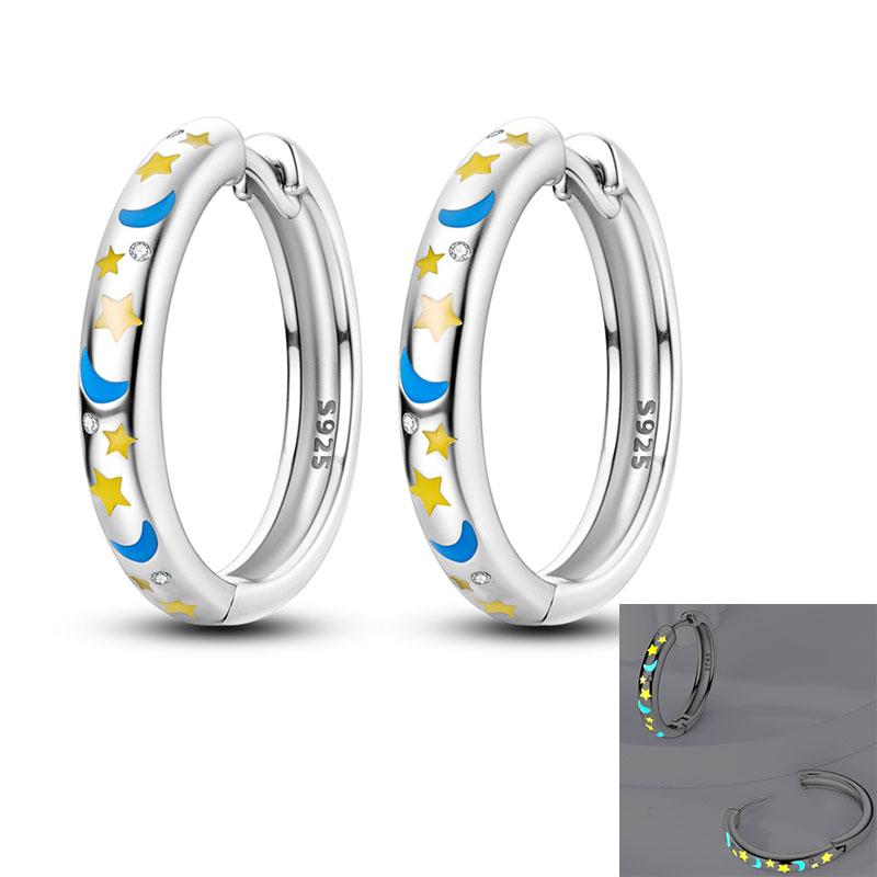 925 Silver Colorful Gold Rose Gold Big Hoop Earrings For Women Collocation Wedding For Wife Girlfriend Gift
