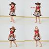Cowgirl Role Play Outfit For Girls 4 Piece Western Theme Costume Vest Pants Hat and Short Skirt