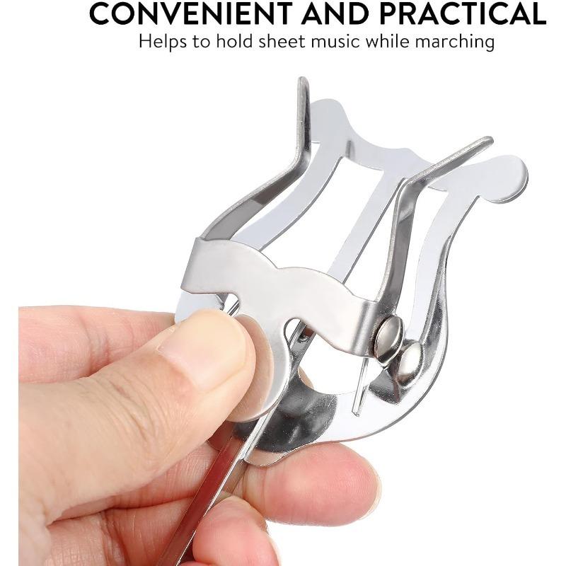 Kleiner Posaunen-Notenclip Silberhalter Geeignet für Musiker, Allgemeines Instrumentenzubehör ist praktisch und praktisch