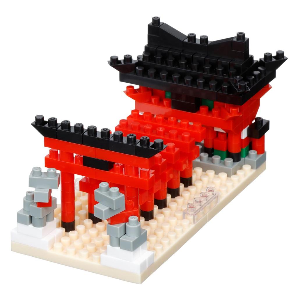 Kawada Nanoblock Inari Shrine NBC_397 1.3 X 10.5 X 18 Cm