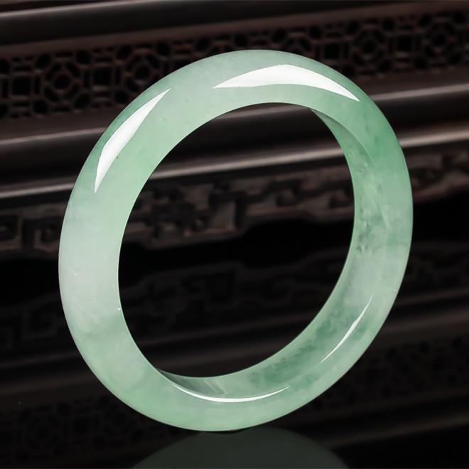 Emerald Ice-Waxy Jade Quartzite Light Green Bracelet Inner Diameter 57-58mm