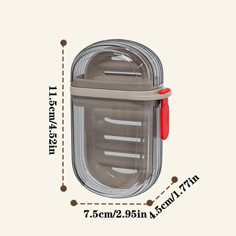 Travel Soap Dish With Drain Water Bathroom Supplies Portable Gadgets For Traveling Holder Container Accessories Home Storage Box