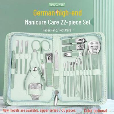 22-Piece Manicure Nail Clippers Set with Zipper Bag