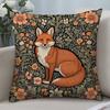W-William M-Morris Art Fox Pillow Case Pillow Covers Sofa Decorative Gift Home Printing Cushion Cover