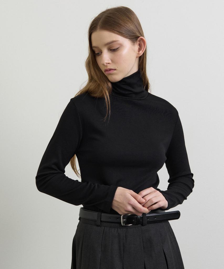 Edeuwodeubeollun Brushed Fleece Turtleneck Long Sleeve T-Shirt_6 Colors