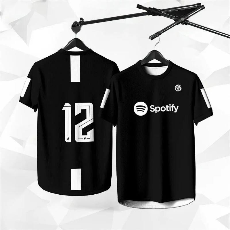 The summer new men s T-shirt, personalized sports T-shirt, men s jersey, casual sports short-sleeved jersey, football jerse L