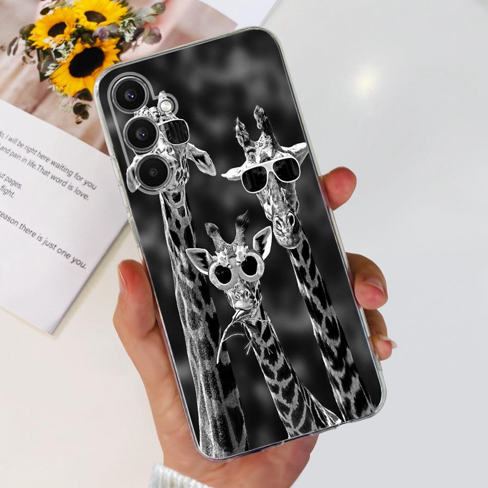 For Samsung Galaxy A24 SM-A245F Phone Case Stylish Cat Painted Soft Silicone TPU Cover For Samsung A24 A34 A54 A346B SM-A546B