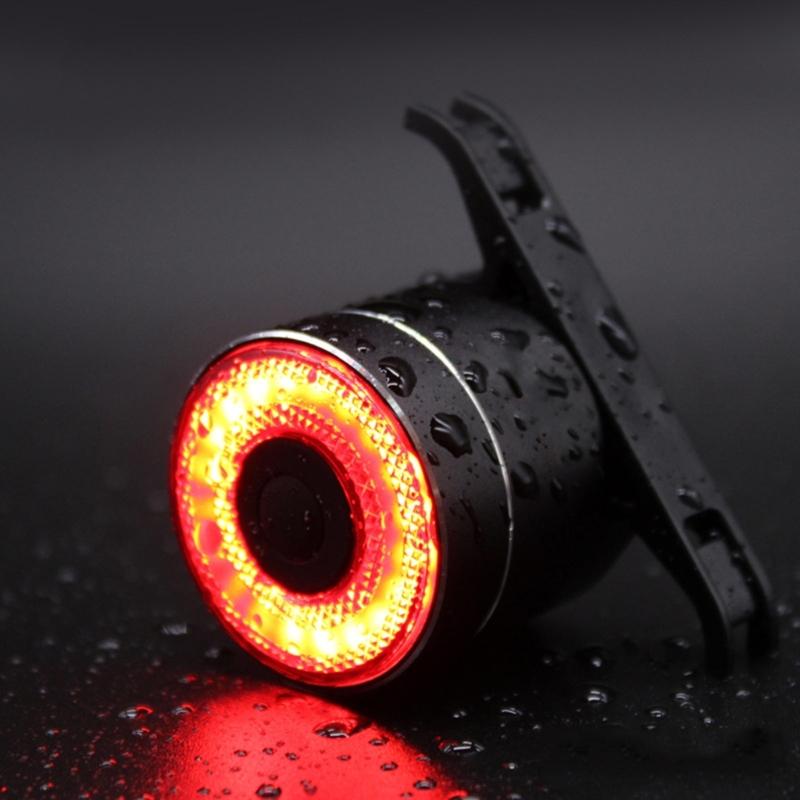 Bike Taillight IP64 Waterproof Rear Light USB Rechargeable LED Brake Light, Cycling Ridings Safety Taillight