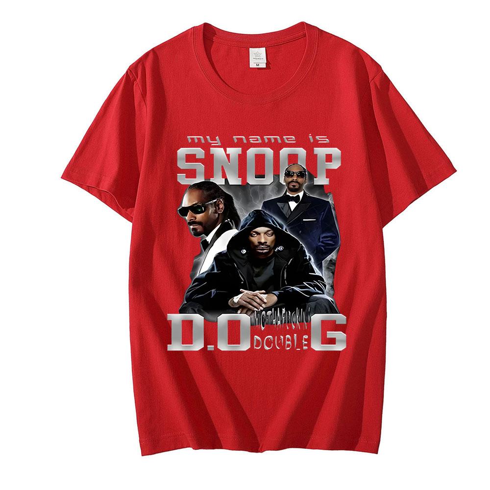 Snoop Dogg T Shirt Back Printing 100% Cotton Round Neck Tee-shirt Pop Grunge Comic Tshirt Punk Retro Clothes