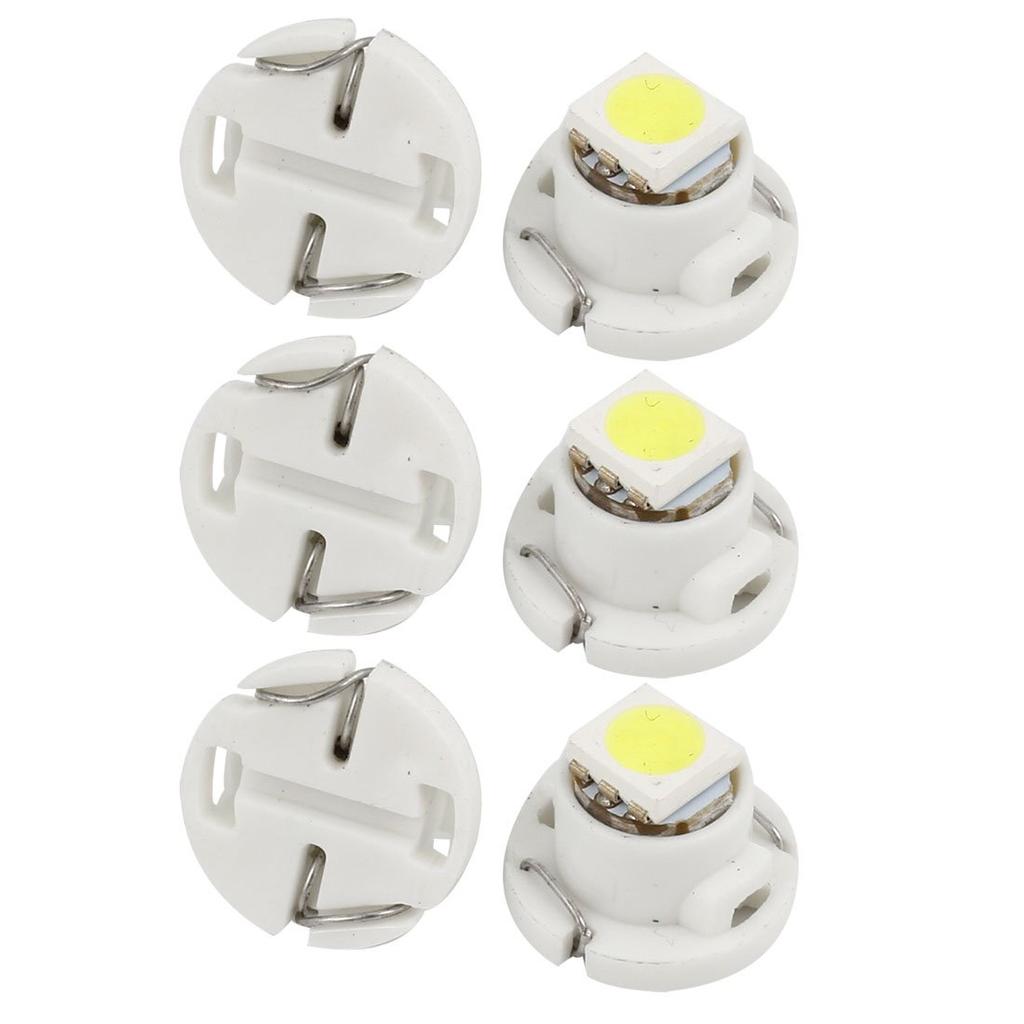 uxcell T4.7 LED Car LED Light White 5050 LED SMD Dashboard Panel Lamp 6pcs