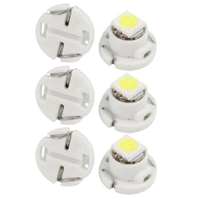 T4.7 LED Lumière LED pour Voiture Blanc 5050 LED SMD Lampe de Panneau de Bord 6pcs