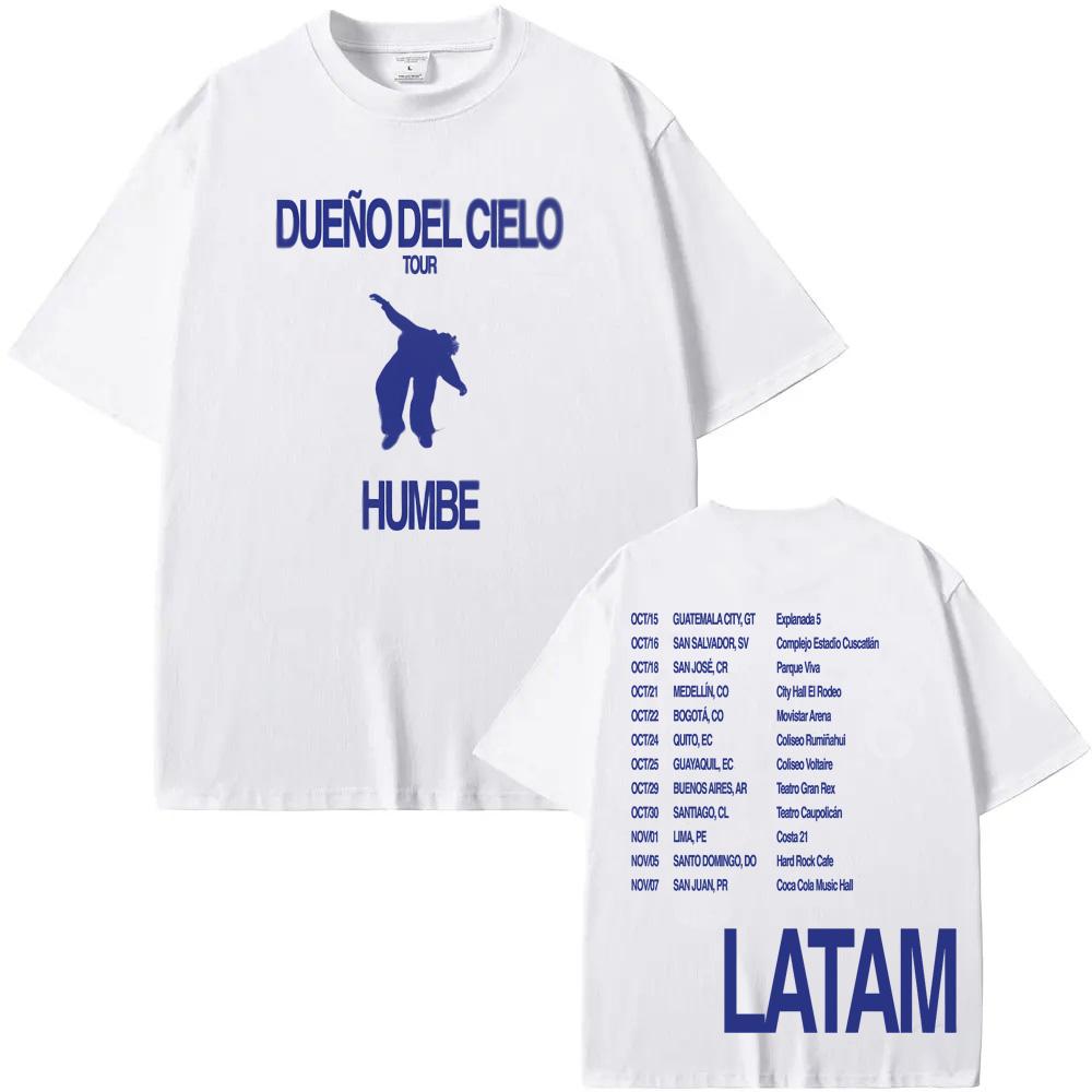 DUENO DEL CIELO Tour Tee 2026 New Humbe 100%Cotton Vintage Casual Tee-shirt Unisex Round Neck High Quality Comfortable Tops