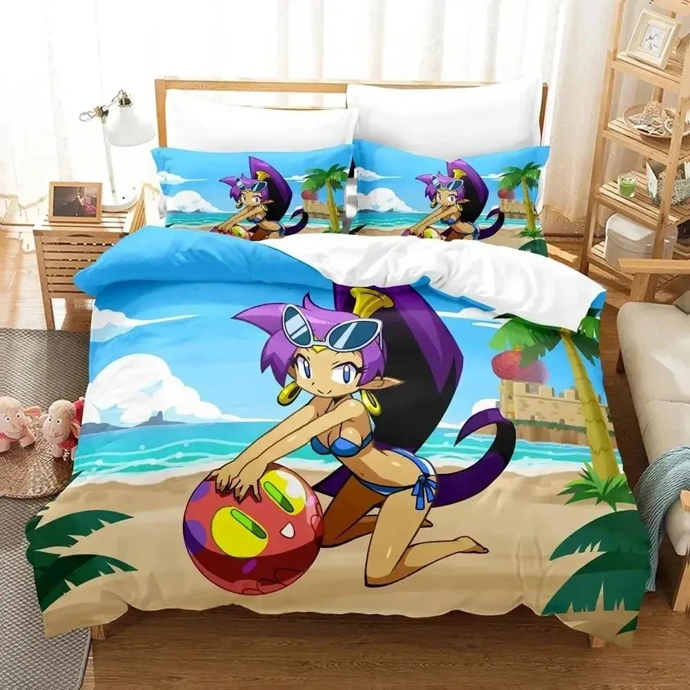 Shantae Half-Genie Hero Adult People Young Boys Beding Single Twin Ful Quen King-Sized Dimensionsd Dimensions Soft Duvet Cover Set Bedrom Anime